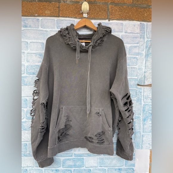 NSF  Destroyed French Terry Hoodie men’s size small - Picture 1 of 14